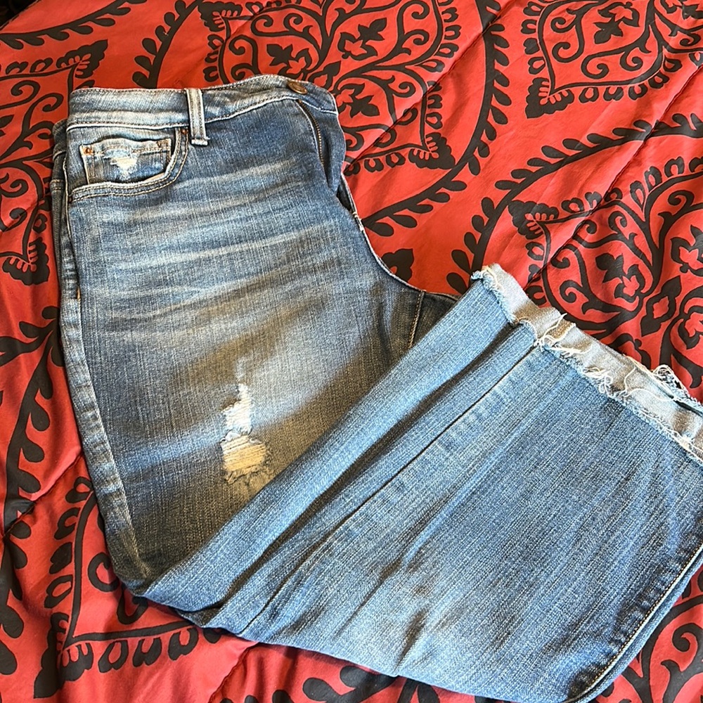 size 12 denim capris